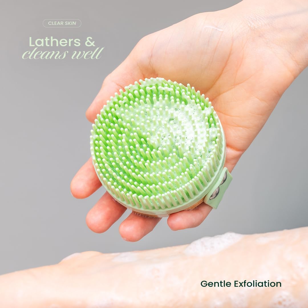 Apex Peak Exfoliating Silicone Body Scrubber for Shower – Deep Clean Body Brush for Men & Women | Gentle Exfoliator & Massage Bath Scrubber | Fast-Drying Hygienic Silicone