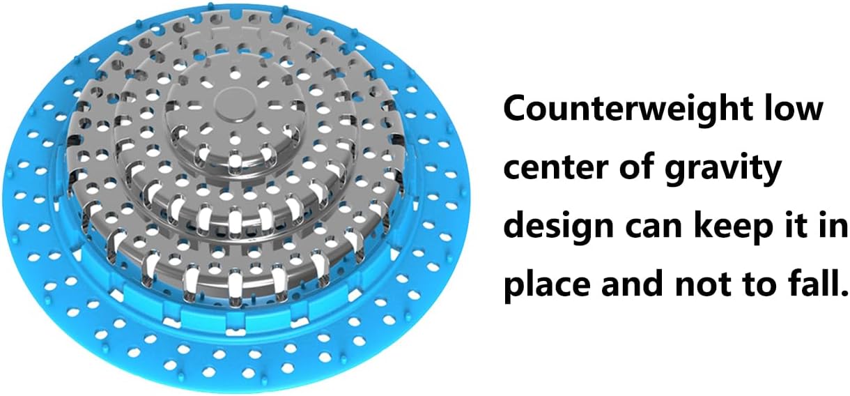 Drain Hair Catcher/Bathtub Shower Drain Hair Catcher(Blue) /Suitable for Bathroom Bathtub, Regular Drains. (Patented Product)