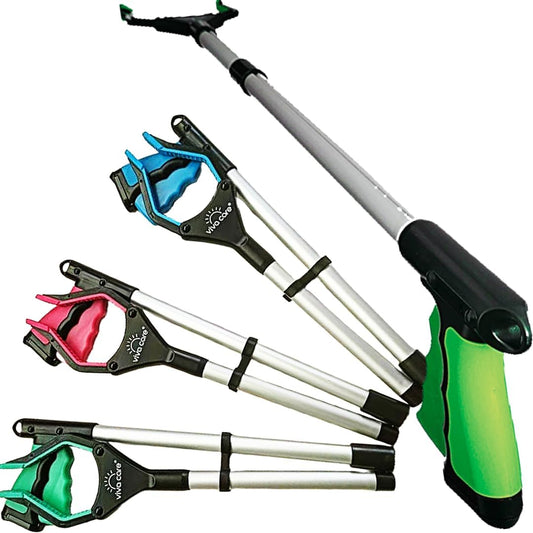 VIVA CARE Grabber Reacher Pickup Tool – Foldable, Lightweight, an Arm Extension for Seniors and Injured [Green]