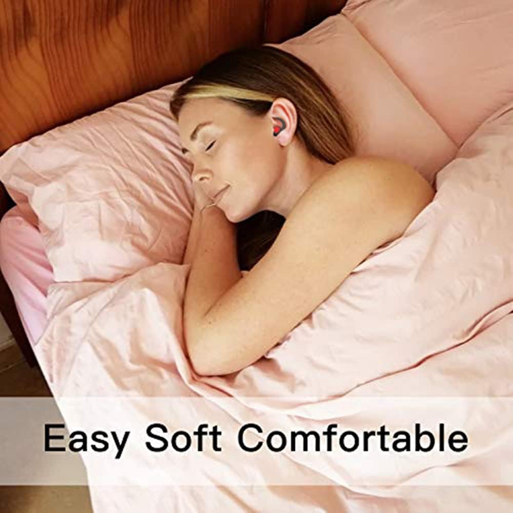 WUTAN Ear Plugs for Sleeping Noise Cancelling 14-38dB, Comfortable Soft Reusable Silicone Ear Plugs Noise Reduction Earplugs for Sleep Concert Work Airplane Travel (earplugsPINK3, S/L)