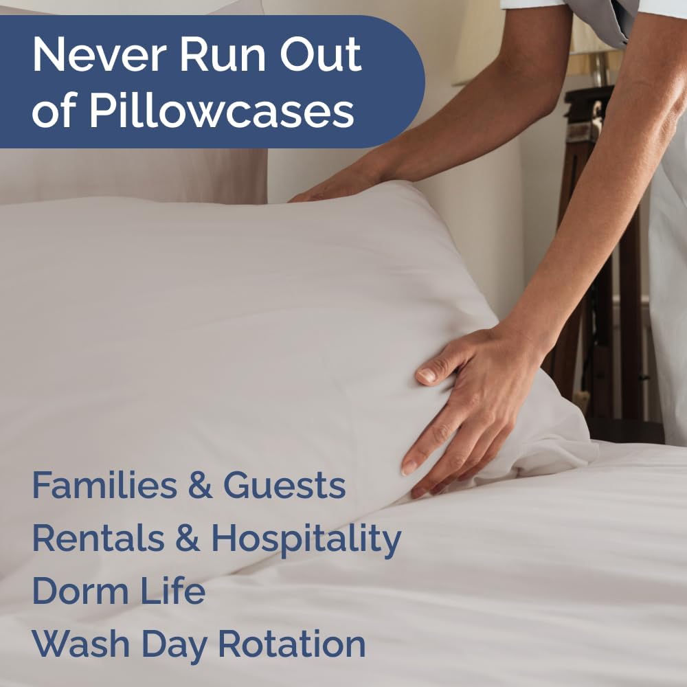 King Pillow Cases Set of 8 - Ultra Soft Hotel Quality Pillowcase Covers - Comfy. Cozy & Wrinkle Free - Shrink, Stain and Fade Resistant - Machine Washable Pillow Protectors - 8 Piece Set - Light Grey