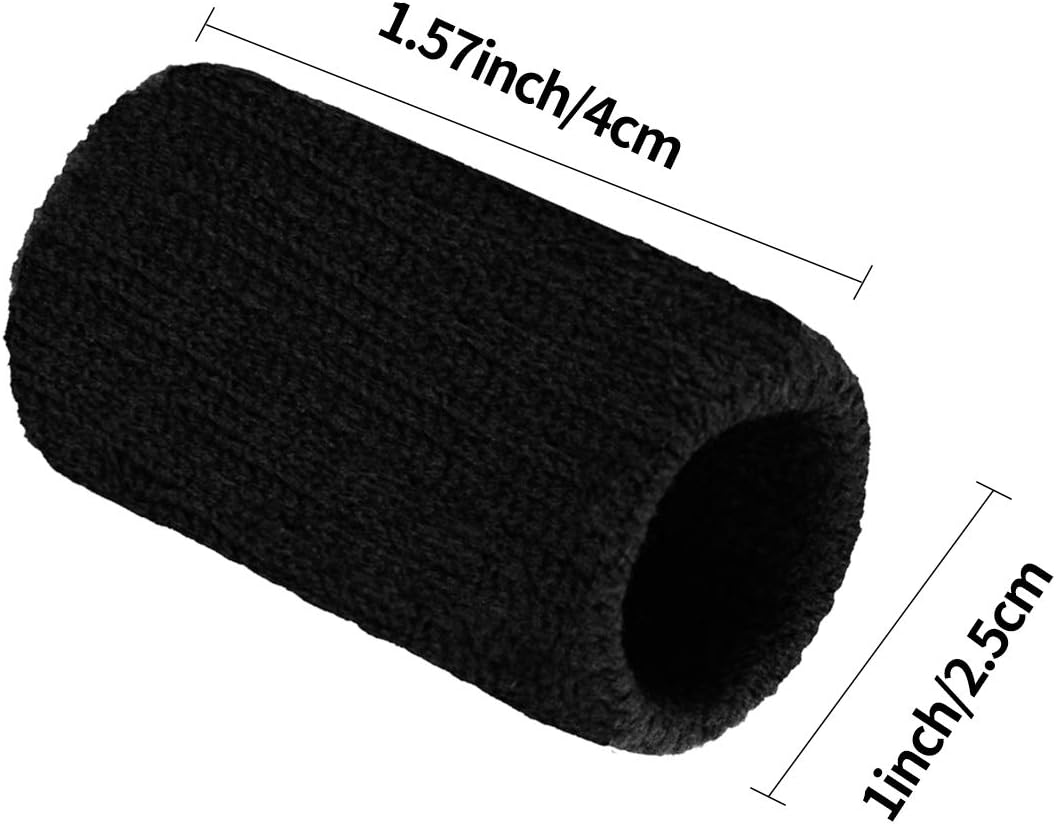 20 Pieces Finger Compression Sleeves Elastic Finger Protectors Thumb Splint Brace for Arthritis Pain Relief, Trigger Finger, Sport (Black)