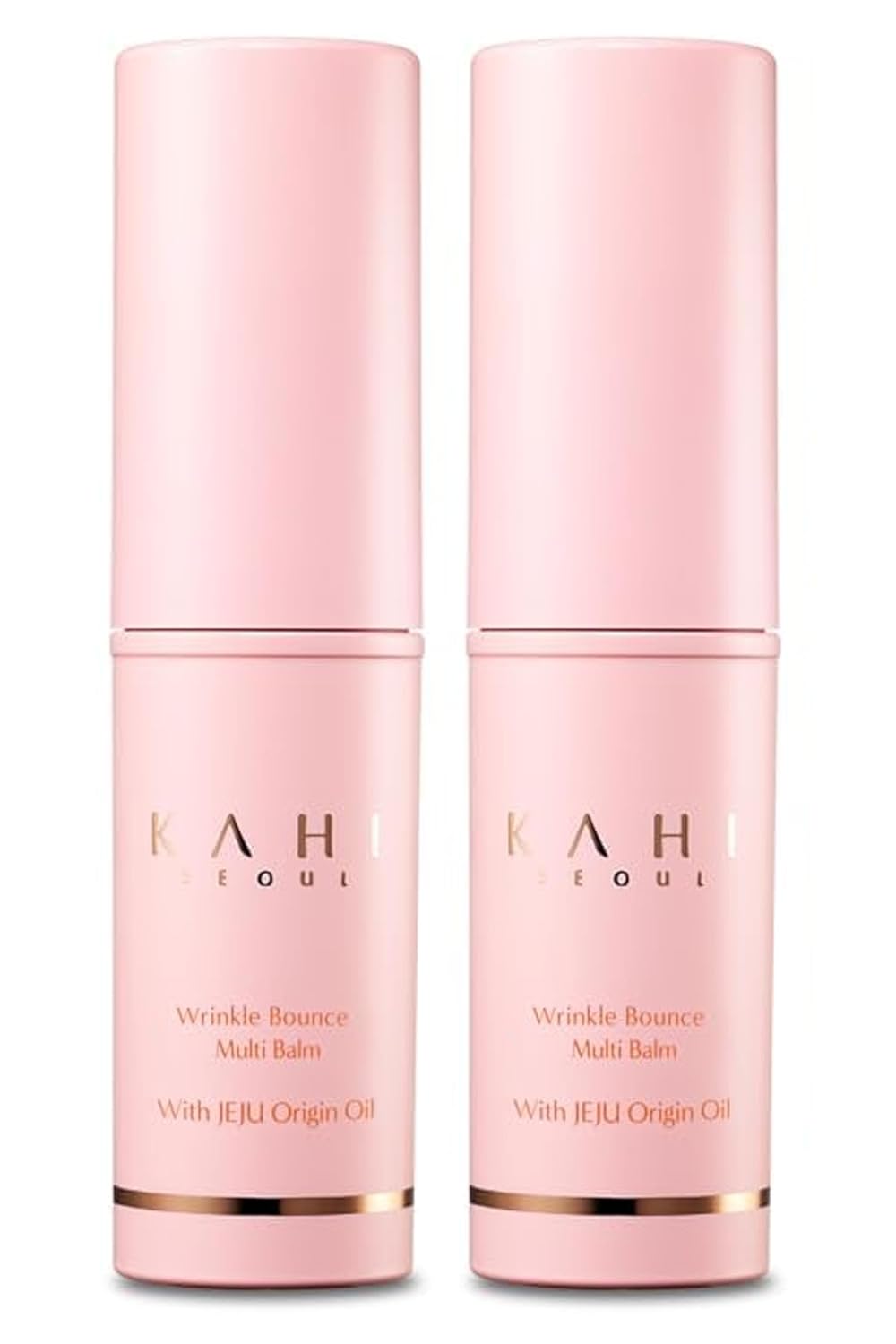 KAHI Wrinkle Bounce Multi Balm - DUO EDITION | All-in-One Hydrating Balm Eye Cream Make Up Base & Moisture Stick | Daily Moisturizer Stick with Salmon-derived sodium DNA (0.32 oz - Pack of 2)
