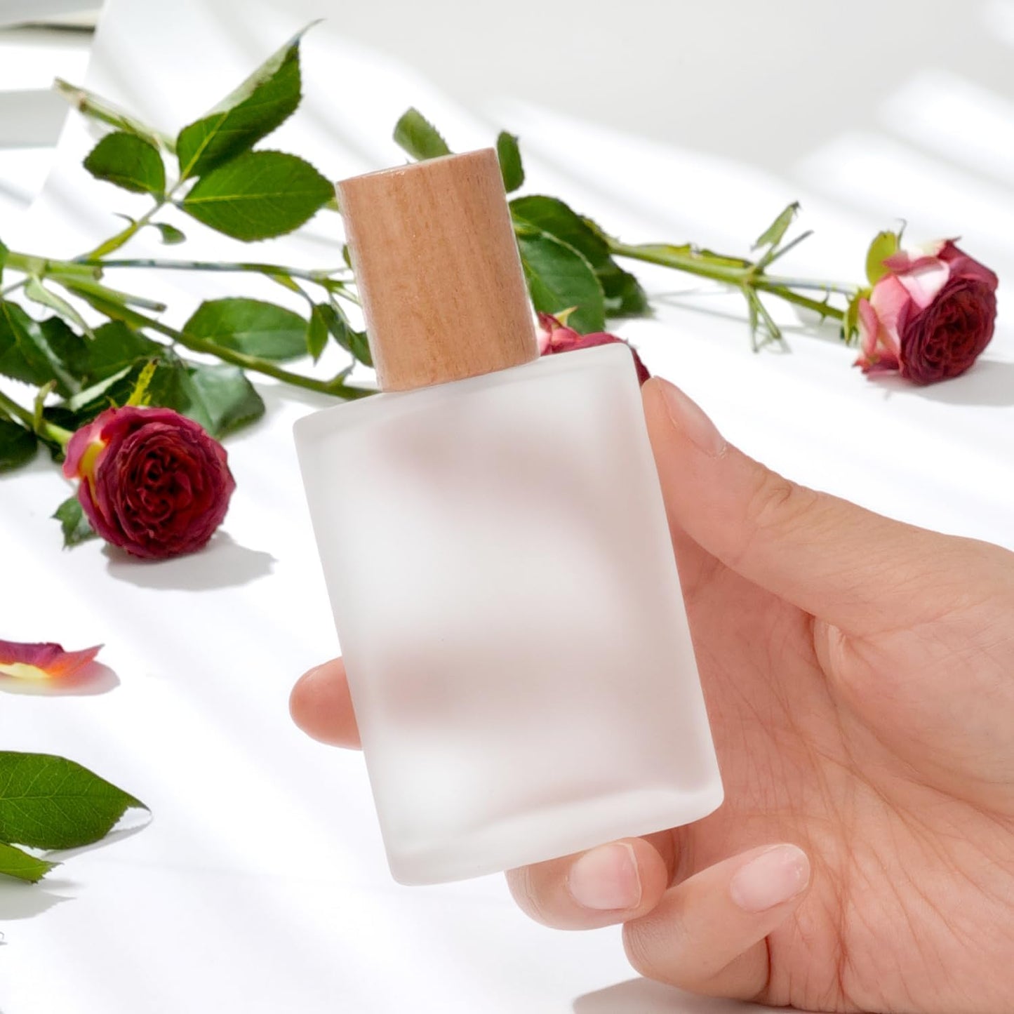 50ml/1.7 Oz Glass Spray Bottle Perfume Atomizer,Perfume Travel Refillable Spray Bottle Empty with 3 Kinds of Dispenser (B3)