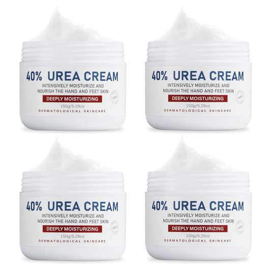 OUKEYA Urea Cream 40 Percent,Foot & Hand Cream for Dry Cracked,Urea Lotion for Feet Maximum Strength(4 Packs)