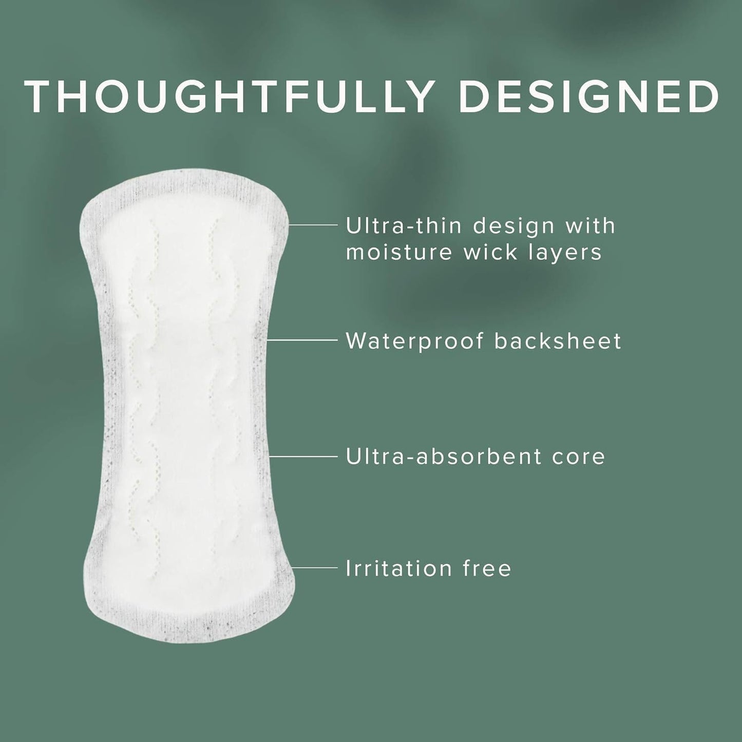 Veeda Natural Cotton Ultra Thin Panty Liners for Women - Breathable Thin Daily Liners are Always Chlorine, and Toxin Free - Hypoallergenic & Comfortable Pantyliners - 40 Count