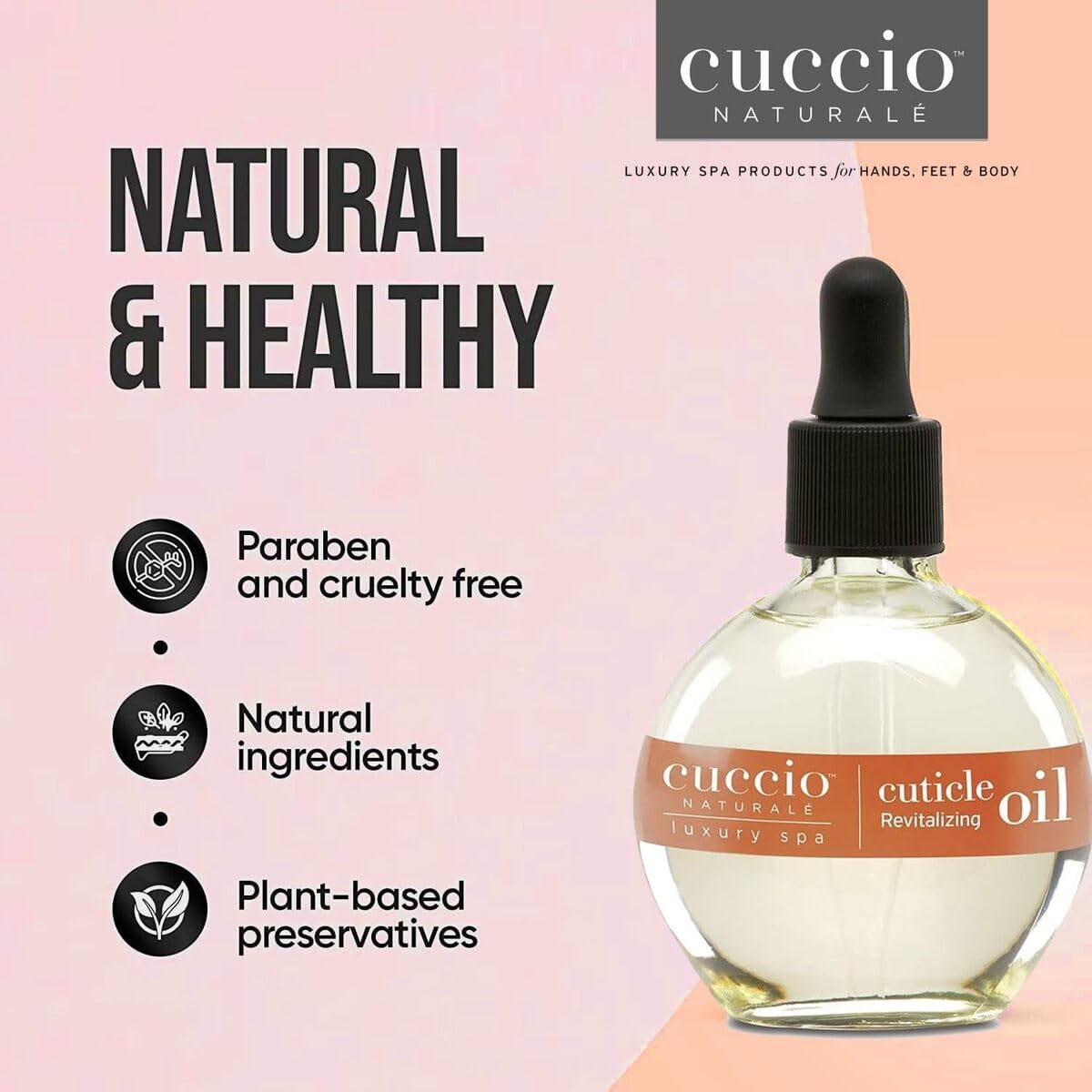 Cuccio Naturale Revitalizing Cuticle Oil - Hydrating Oil For Repaired Cuticles Overnight - Remedy For Damaged Skin And Thin Nails - Paraben/ Cruelty-Free Formula - Sweet Almond - 2.5 Oz