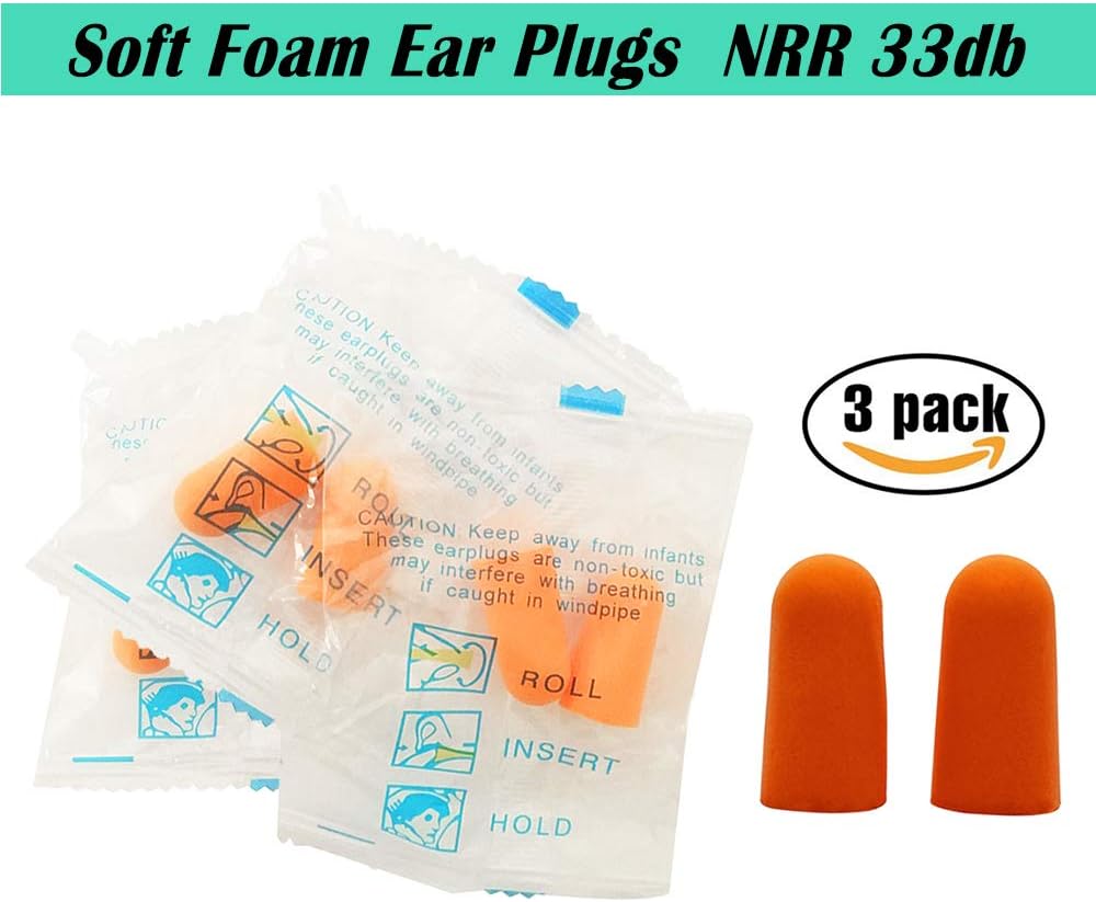 3 Packs Keychain Pill Holder, EFFIET Waterproof Pill Fob Case Box Outdoor Container for Emergency Medicine, Foam Earplug Storage Case with Ear Plugs (Black)