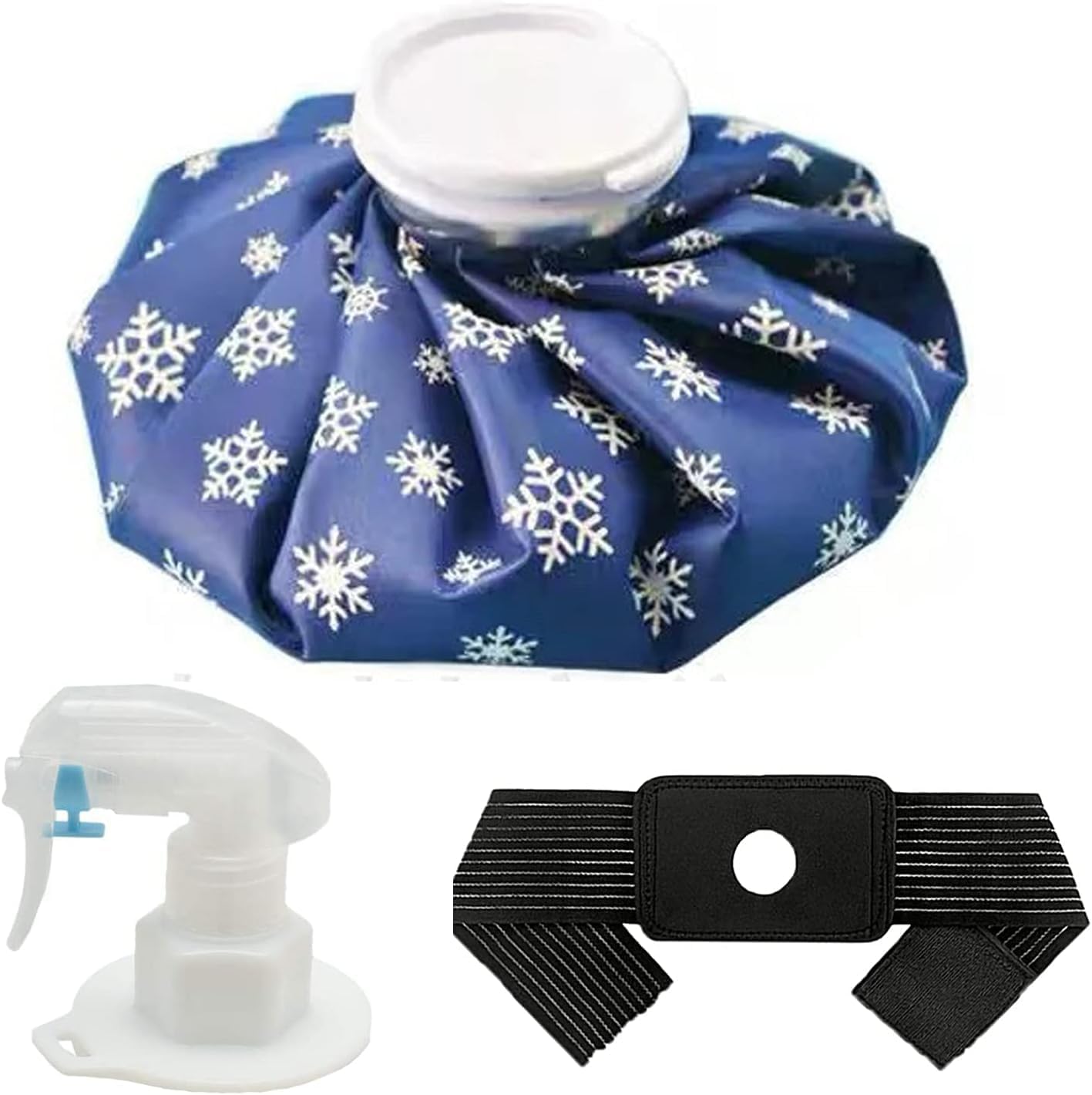 2-in-1 Ice Bag for Injuries 9 Inch – Reusable Leak-Proof Ice Pack with Wide Mouth for Pain Relief, Cold Therapy, Sports Injuries, Swelling, Headaches & Heat Relief