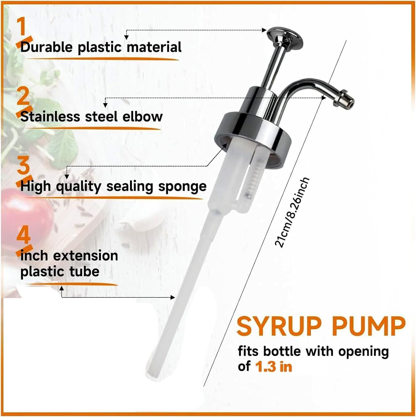 Soap and Lotion Dispenser Pumps Replacement Head, ABS Material Wider Mouth Bottle of 33mm (1.3inch) Gloss Smooth Action Pump, Rust Proof & Leak Proof for Soap Lotion Bottle Upcycling (Silver)