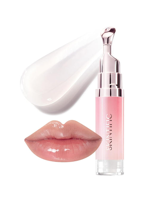 Hydrating Brightening Lip Serum, Smooth Tinted Lip Stain, Plumping Lip Gloss with Polypeptide Squalane, Moisturizing Balms, Brighten Dark Lips, Korean Beauty Makeup (00 Clear)
