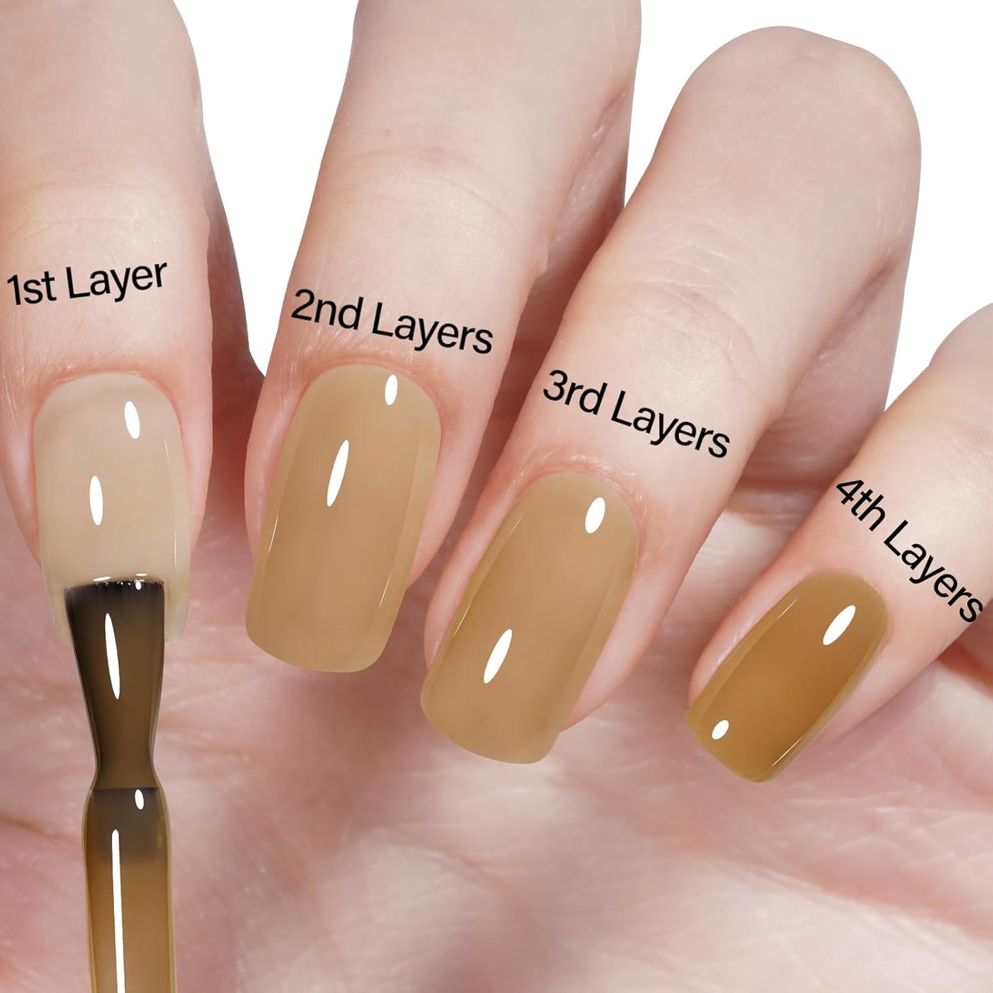 AILLSA Fall Yellow Gel Nail Polish Autumn Leaves Jelly Gel Polish Neutral Sheer Translucent Nude Gel Polish Long Lasting Fall Yellow Color Soak Off U V Gel for French Manicure Nail Art at Home 0.51 Oz