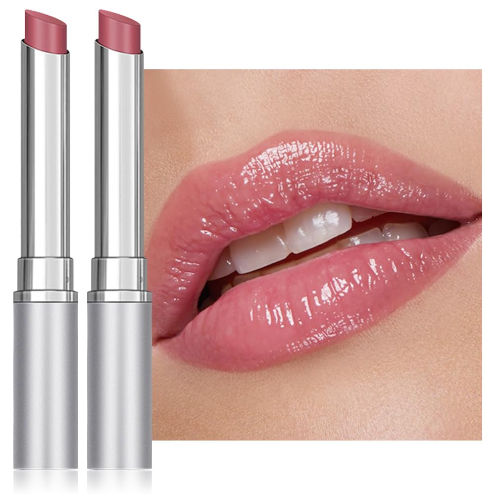 2Pcs Pink Cherry Nude Tinted Honey Lip Balm, Sheer Hydrating Moisturizing Lipstick for All Skin Type, Natural Pink Cherry Lip Tint Balm Moisturizing Nourishing Lipstick Long Lasting Waterproof