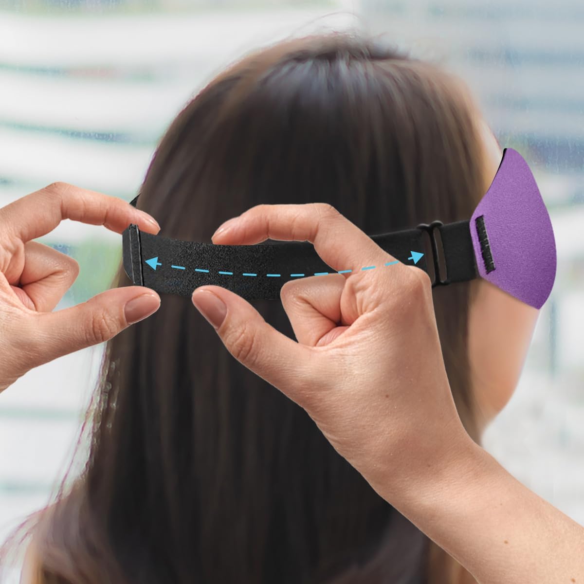 3D Sleep Mask for Side Sleepers – 100% Light Blocking Eye Mask for Sleeping, Zero Eye Pressure, Soft Breathable Memory Foam, Adjustable Strap for Travel, Men & Women (Purple)