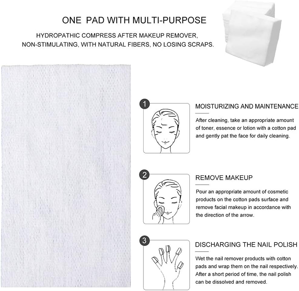 300 Pieces Disposable Esthetic Wipe Non-woven Facial Cleansing Soft Salon and Spa Essentials,Lint-free for Makeup Remove,2"x 2"