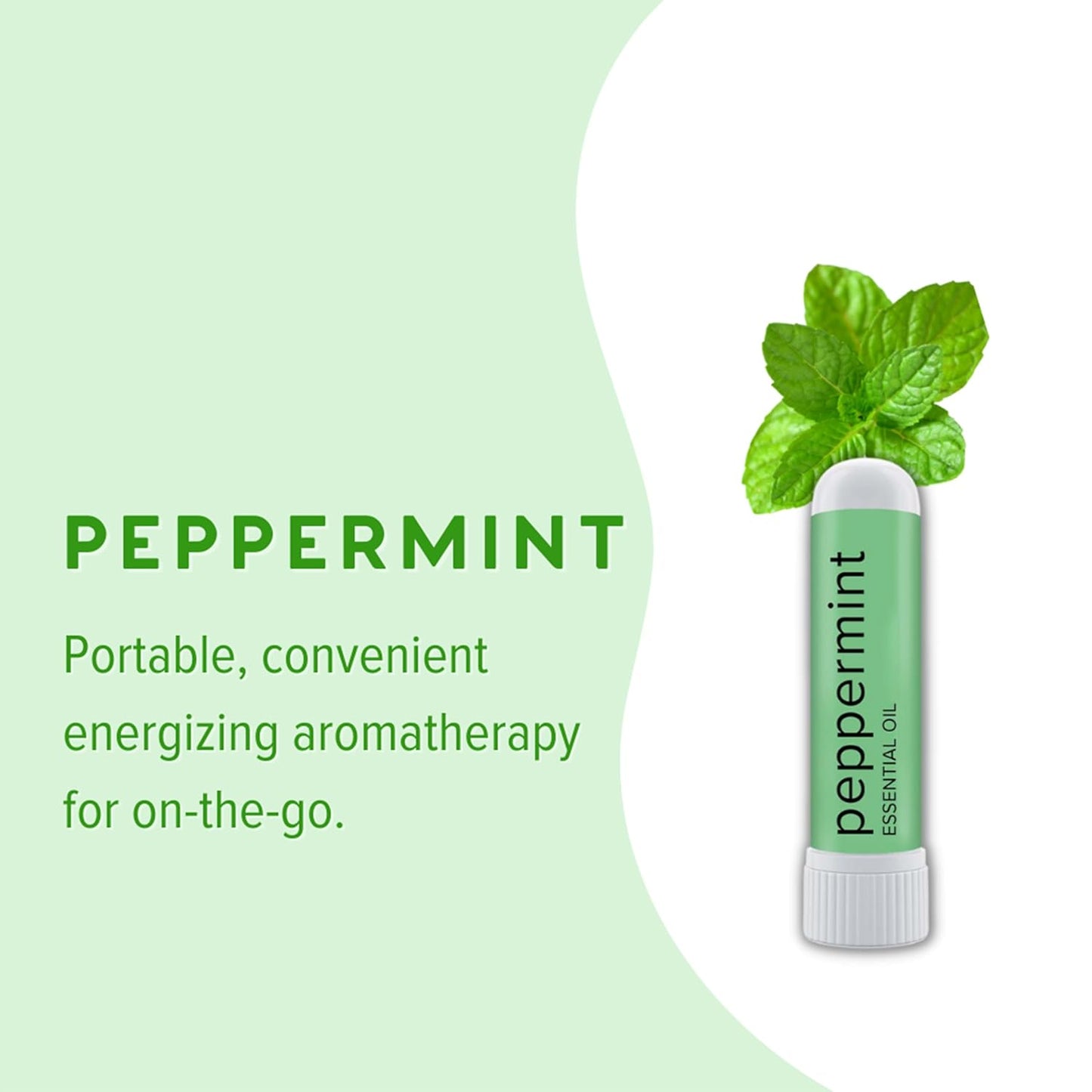 MOXE Peppermint Essential Oil Nasal Inhaler, Therapeutic No-Mess Aromatherapy, Cooling, Refreshing, Invigorating, Uplifts Mood and Positivity, Pure and Undiluted, Made in USA (1 Pack)