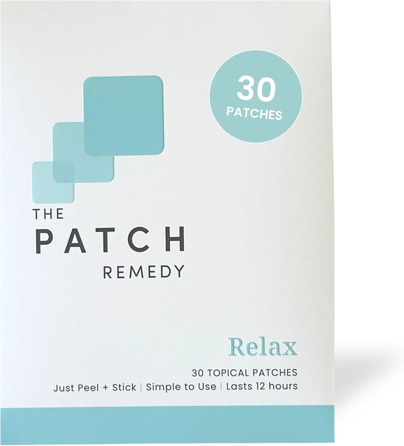 Relax Patch | L-Theanine, Lemon Balm, Valerian, Ashwagandha, Passionflower | 30 Patches
