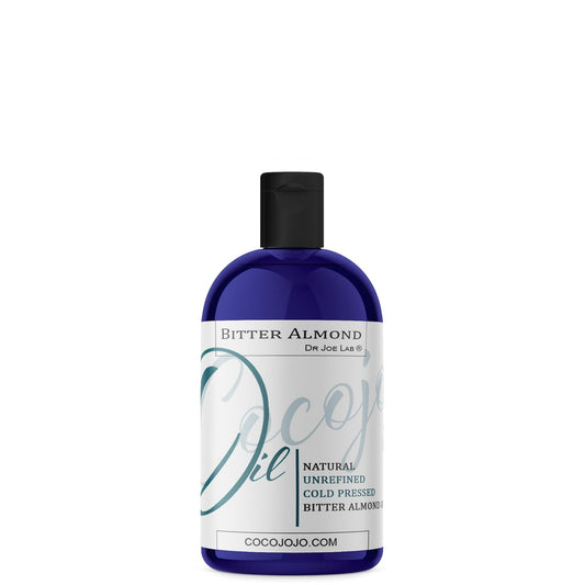 cocojojo Pure Bitter Almond Oil 8 oz Unrefined Cold Pressed Extra Virgin All Natural Perfect for Hair Face Skin Nails