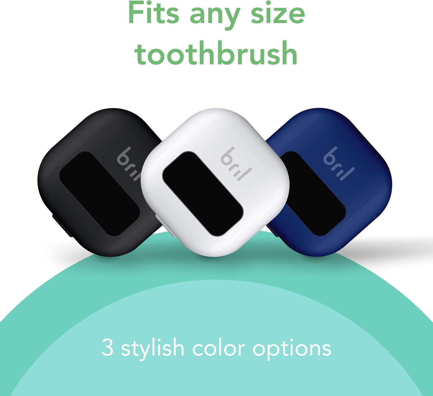 Bril UV-C Toothbrush Sanitizer and Holder, Portable Cleaner, Travel Cover, Magnetic Holder, and Rechargeable Case for Any Size Toothbrush, Navy