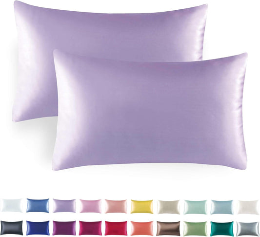 Tyfitb Satin Pillowcase Set for Hair & Skin Care – Cooling, Hypoallergenic, Anti-Frizz, Wrinkle-Free – Soft, Luxurious Pillowcases with Envelope Closure – 2-Pack, Standard Size 20x26, Gift-Ready