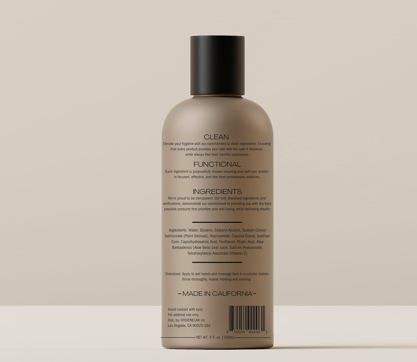 Face Wash – EWG Verified, Gentle & Hydrating Cleanser with Aloe, Niacinamide & Vitamin C, Removes Dirt Without Stripping Skin (5 fl oz)