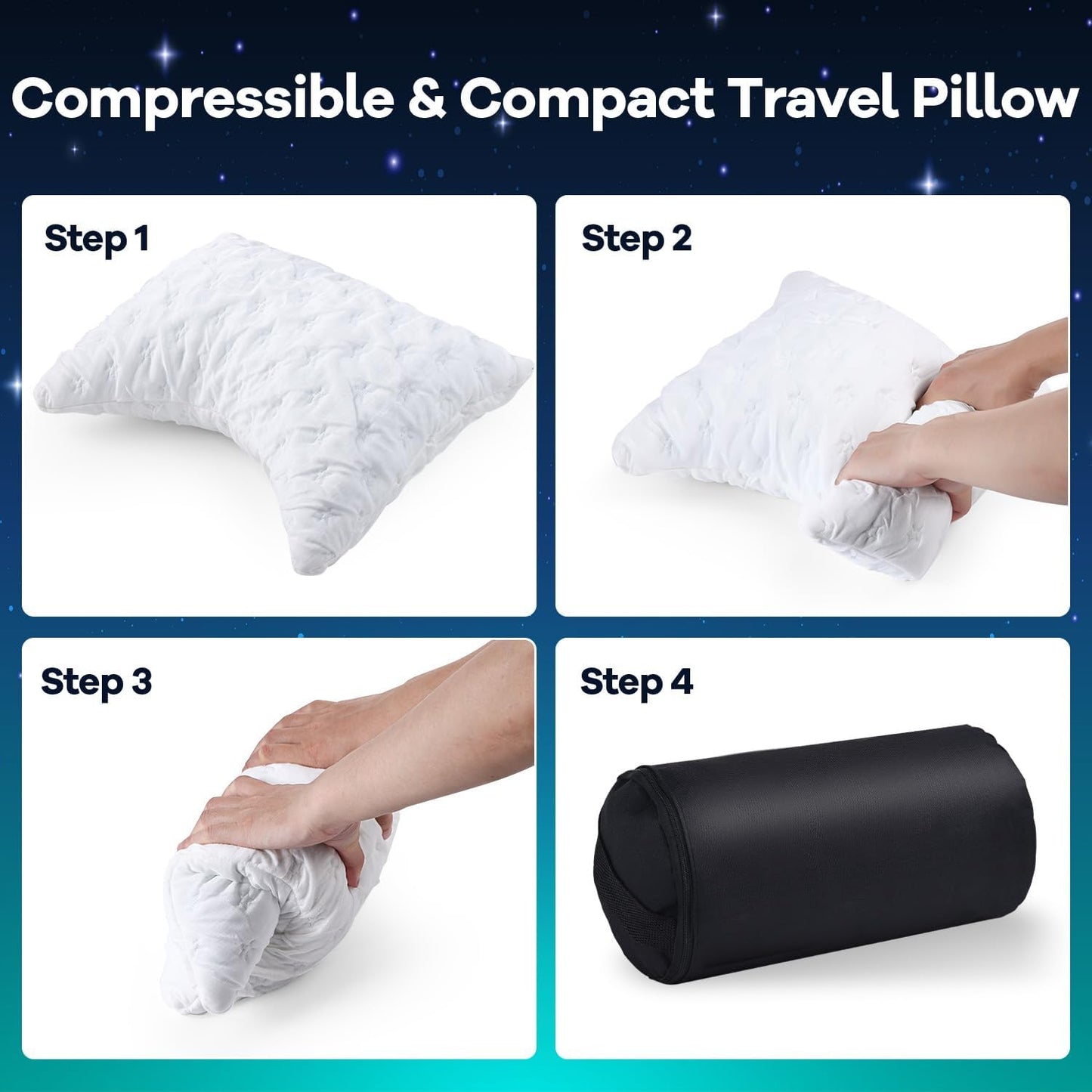 Cooling Side Sleeper Pillow for Neck and Shoulder Pain, Luxury Shredded Memory Foam Curved Bed Pillows for Sleeping Set of 1- Adjustable Travel Pillow Size- Washable Cover Crescent White