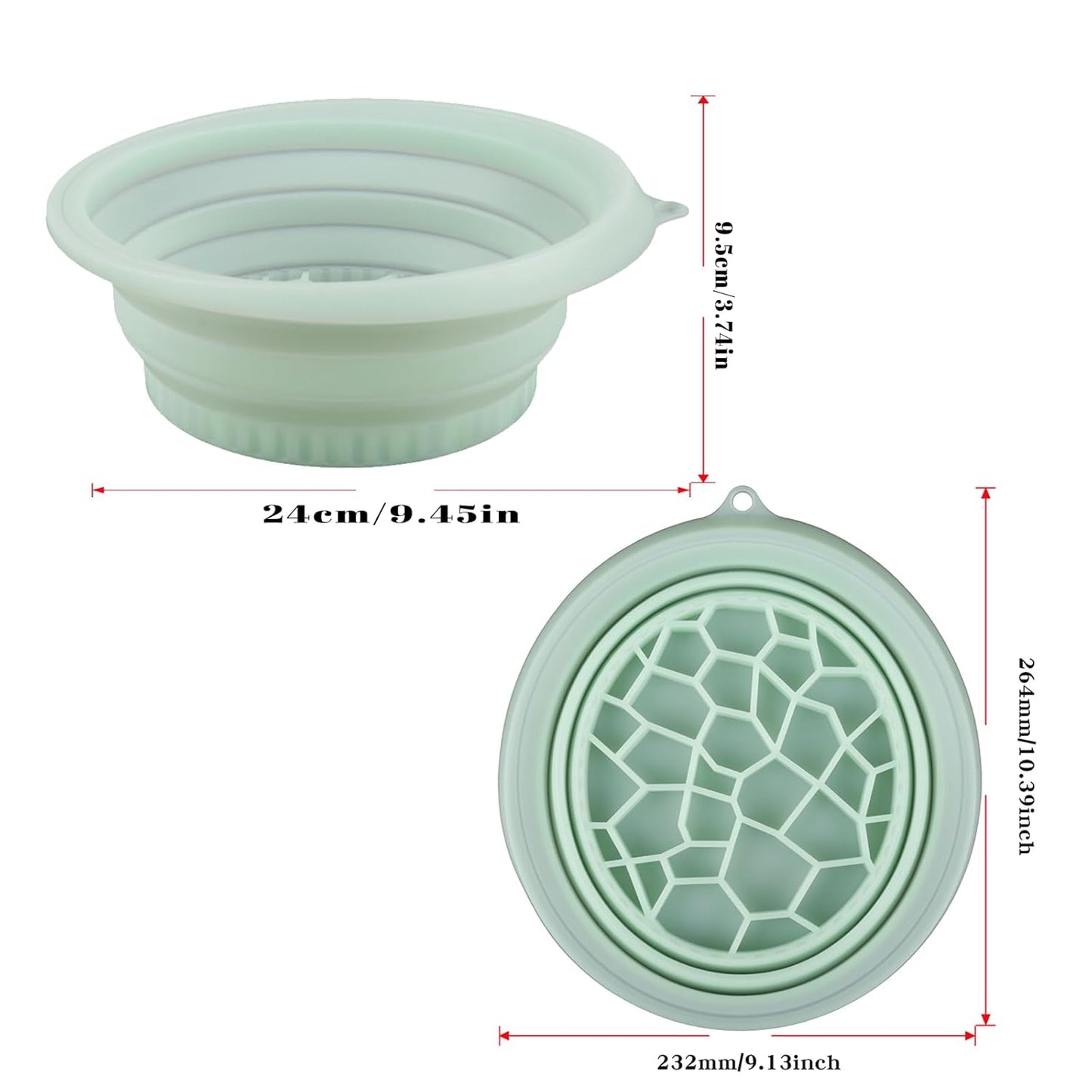 Ice Bowl for Face Ice Bath Kit Foldable Ice Bath Face with Reusable Cubes Washbowl Facial Mixing Bowl, Green