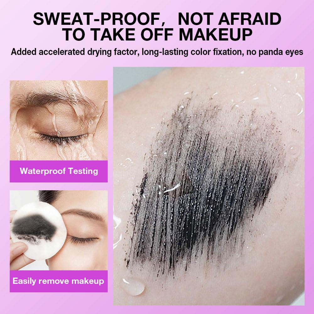 5 PCS Black Voluminous Original Volume Building Mascara Makeup, Lengthening, Defining, Curling, Multiplying, Buildable Formula,Cruelty Free,Waterproof Bulk Mascara Pack