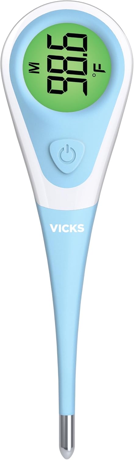 Vicks ComfortFlex Digital Thermometer: Accurate Color-Coded Reading in 8 Seconds, Digital Thermometer for Adults & Children, Oral, Rectal, or Under Arm Use