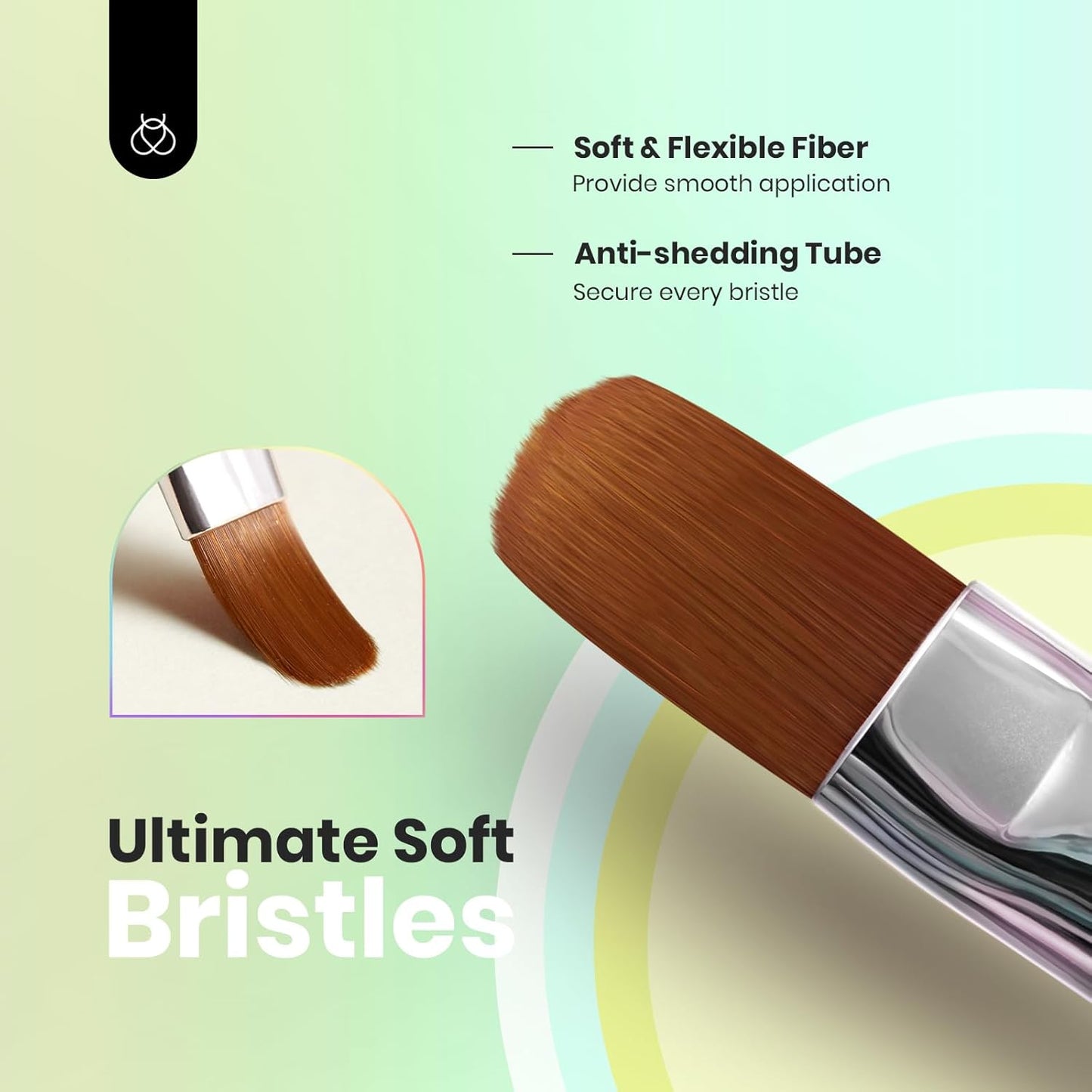 Beetles Nail Art Clean Up Brushes, 2 PCS Nail Brush with Dotting Tool for Cleaning, Size16+Size 6 Nail Art Design Acrylic Nail Brush design French Tips Tool Nail Brushes For Nail Art Manicure