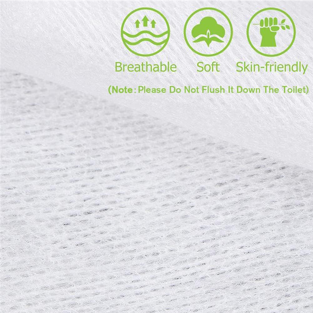 300 Pieces Disposable Esthetic Wipe Non-woven Facial Cleansing Soft Salon and Spa Essentials,Lint-free for Makeup Remove,2"x 2"