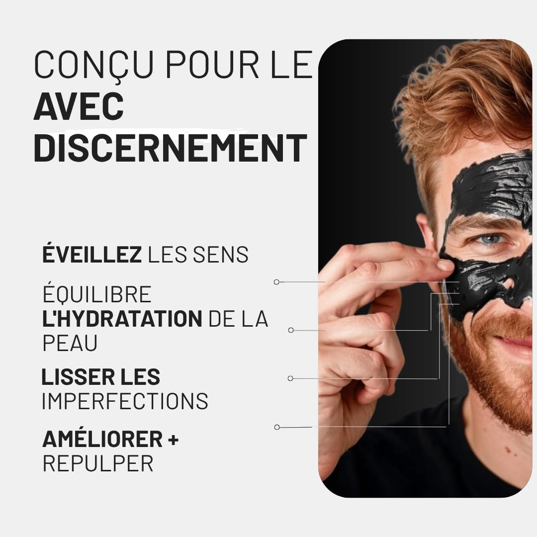 ZOUSZ Black Oud Charcoal Mens Face Scrub Mask – Exfoliating Clay Face Mask & Deep Cleansing Facial Scrub with Activated Charcoal, Salicylic Acid & Hyaluronic Acid – Revitalize skin – 50ml