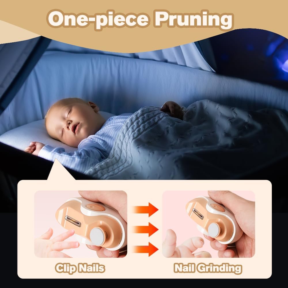 3 in 1 Electric Polishing Automatic Nail Clippers, 2025 New Electric Nail Trimmer Clippers for Fingers and Toes with 2 Adjustable Speeds, Electric Toe Nail Cutter for Thick Toenails Seniors (Red)