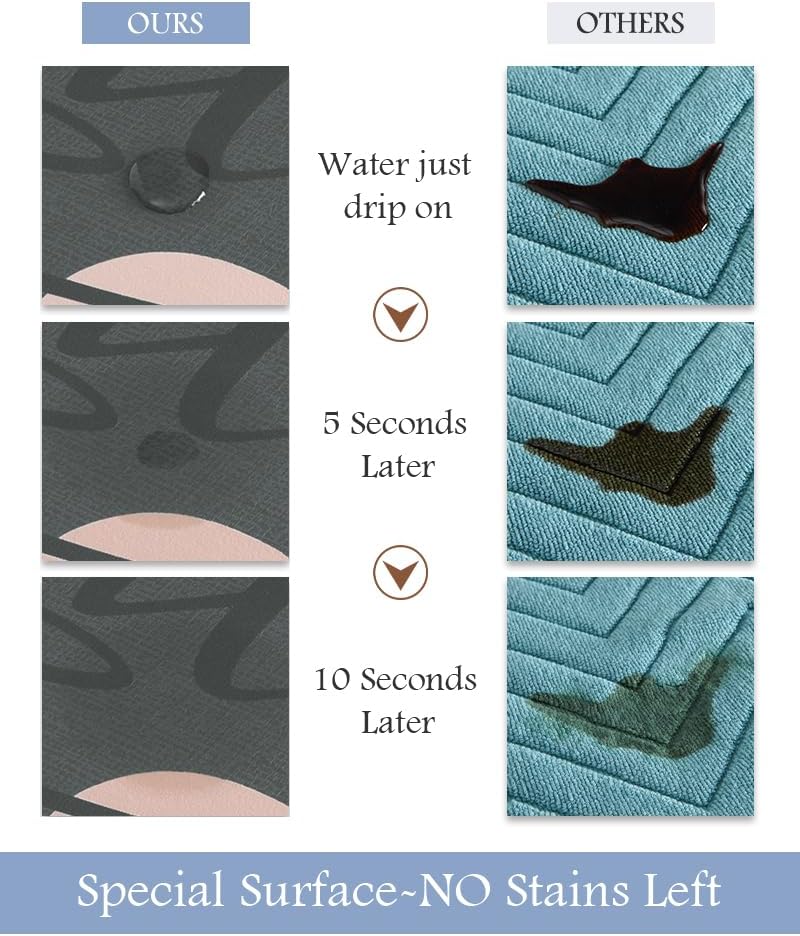 MontVoo-Bath Mat-Bathroom Mat Rug Non Slip Super Absorbent Stain Resistant Quick Dry Thin Bathroom Rug-Bath Mats for Bathroom Floor Bathtub Vanity-Bathmat Bath Rug Easy Care 17"x35" Pink