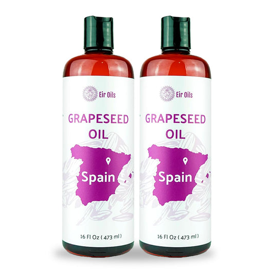 Grapeseed Oil - Pure Grapeseed oil for Skin - 100% Pure Carrier Oil for Hair, Face, and Skin - Direct from EIR Oils in the Beautiful Spanish Countryside (32 oz)