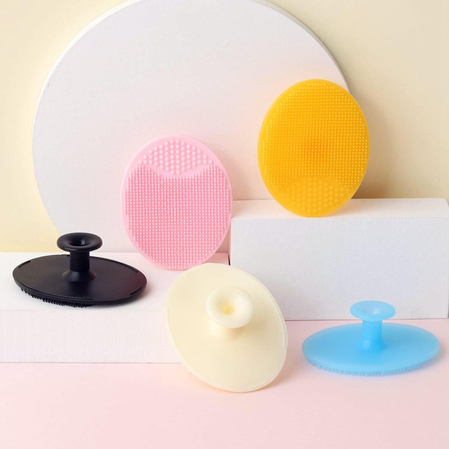 10 Pcs Silicone Face Scrubbers with Suction, Exfoliating Facial Cleansing Brush for Gentle Exfoliation & Deep Cleaning - Multi Colored