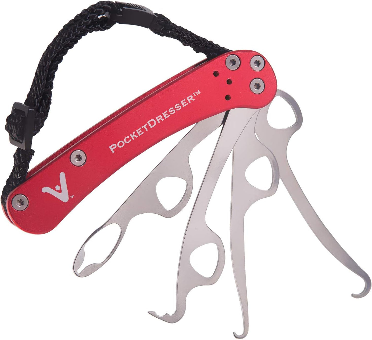 Vivi Zipper Pull and Button Hook Pocket Dresser and Dressing Aid for Assistance with Button Hooks, Zipper Pulls and Shoelaces