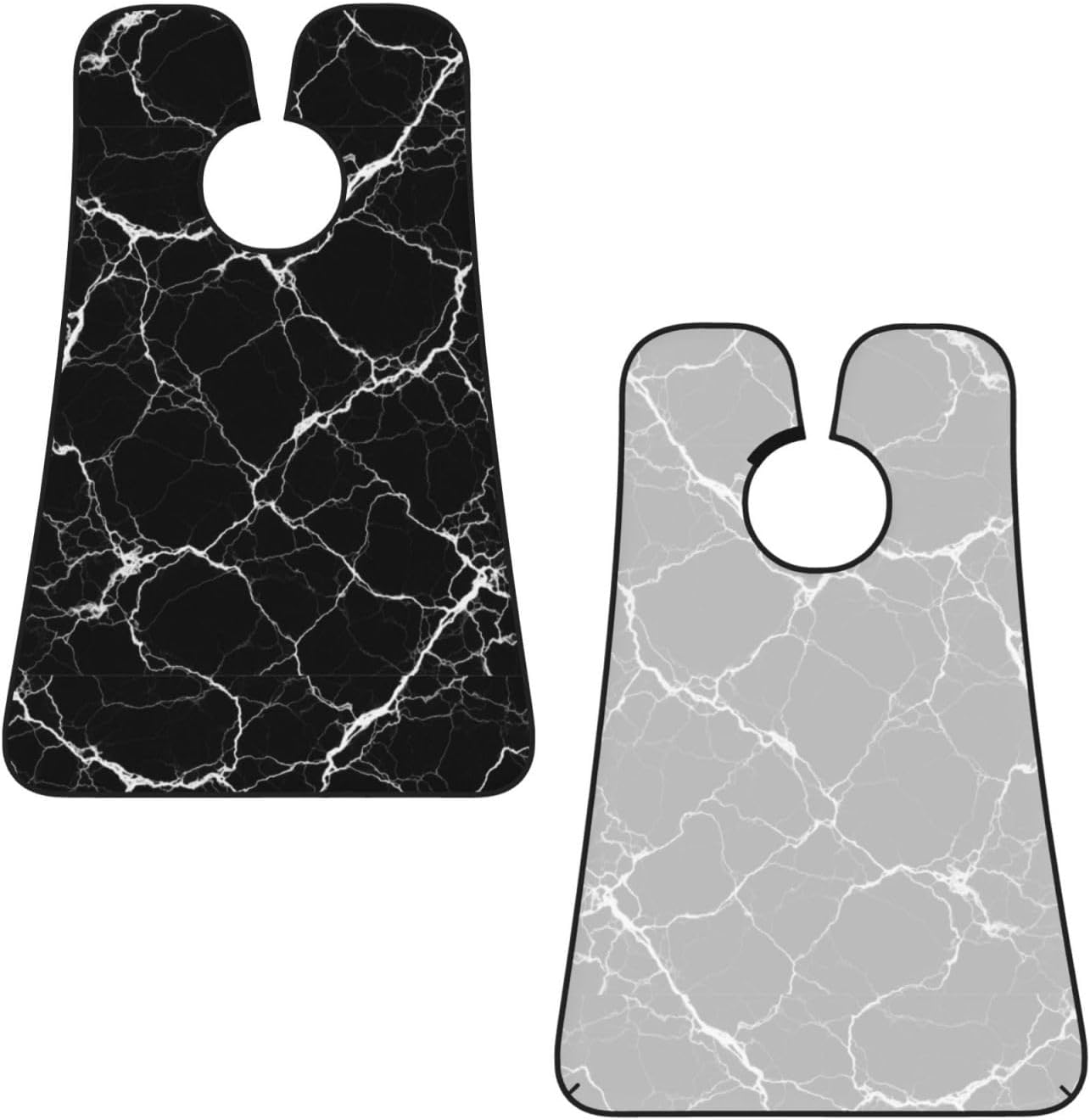 Beard Apron Hair Catcher, Black Marble Texture Shave Bib, Waterproof Non-Stick Shaving Bib, Trimming Grooming Tool for Dad Men Anniversary