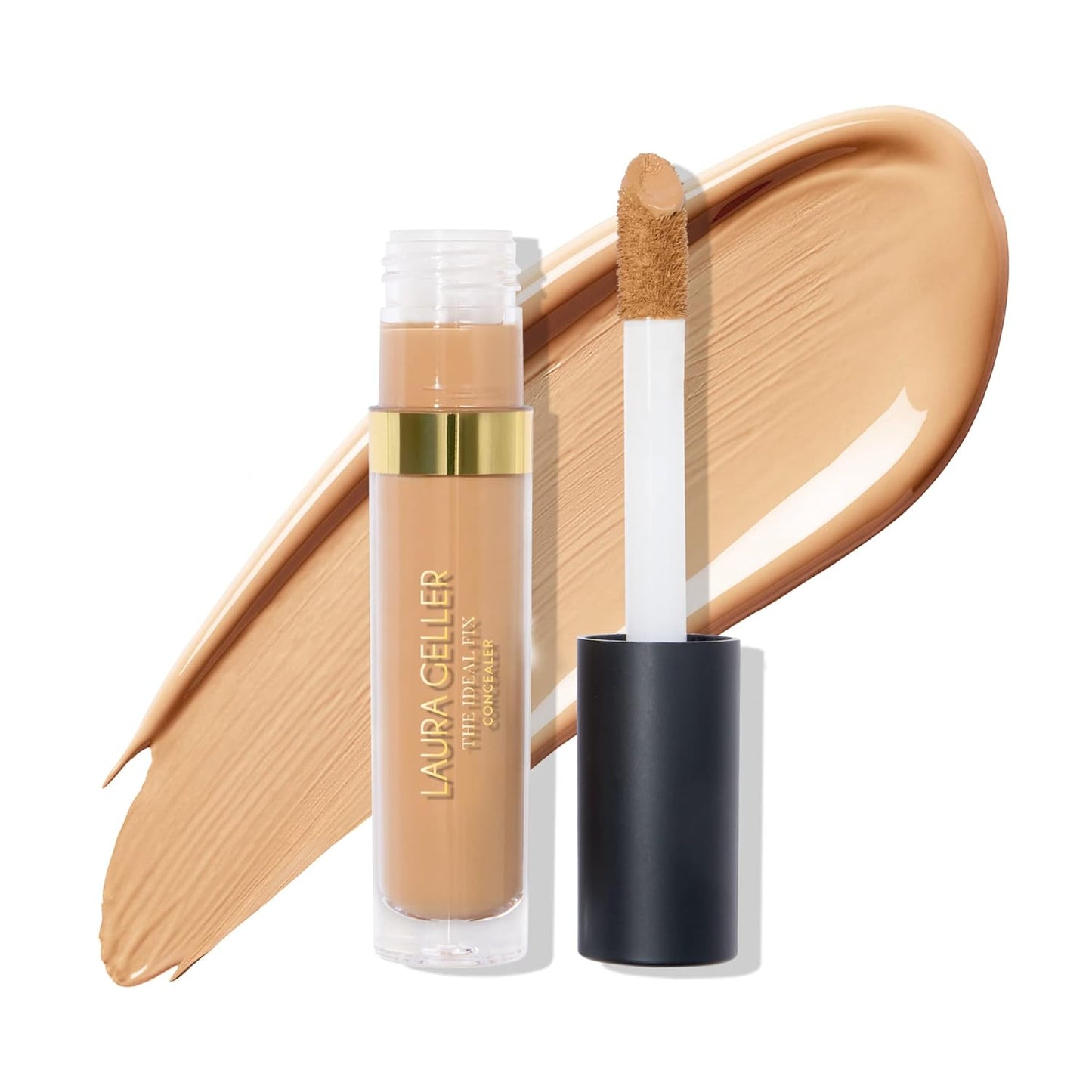 LAURA GELLER NEW YORK The Ideal Fix Concealer - Medium - Buildable Medium to Full Coverage Liquid Concealer - Covers Under Eye Dark Circles & Blemishes - Long-Lasting