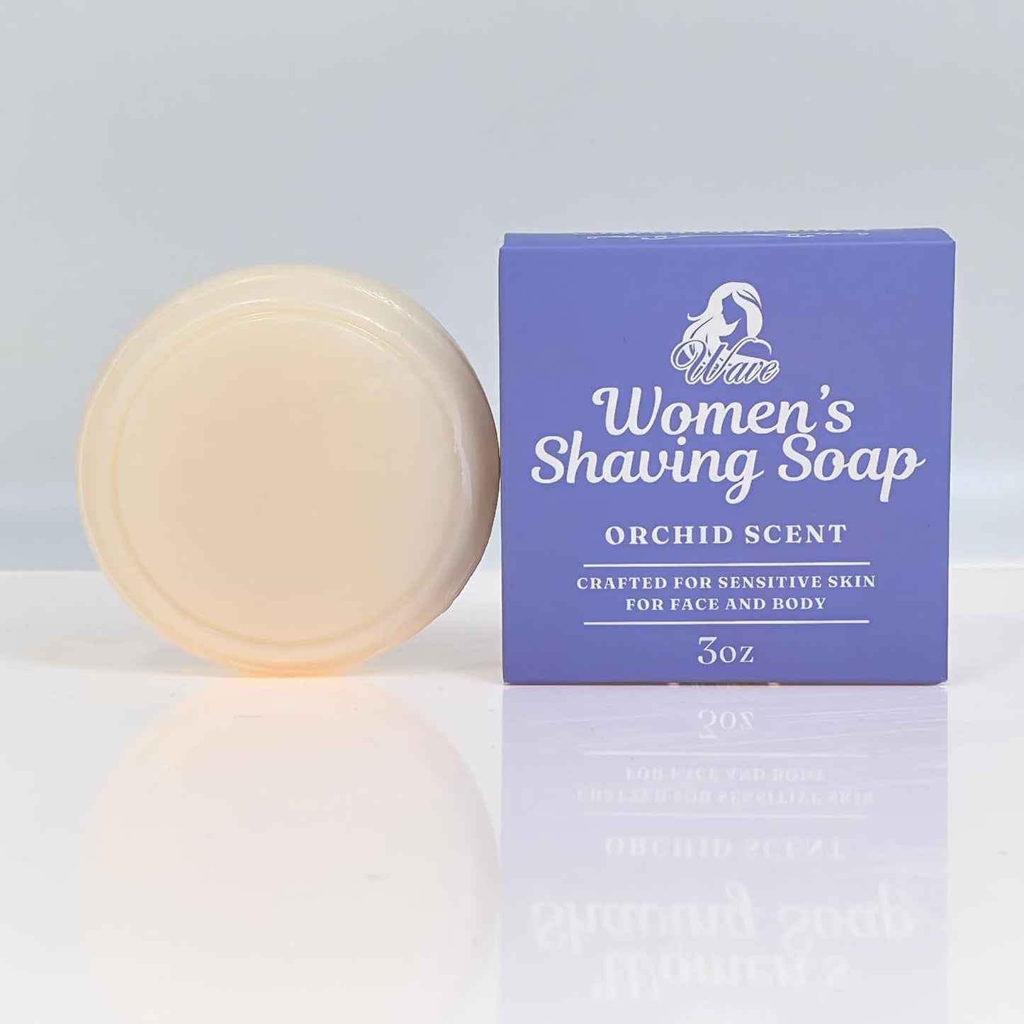 Orchid Scented Shaving Soap for Women – Shea Butter Enriched Moisturizing Bar for Sensitive Skin – Long-Lasting, Smooth Shave for Legs, Underarms & Bikini Area