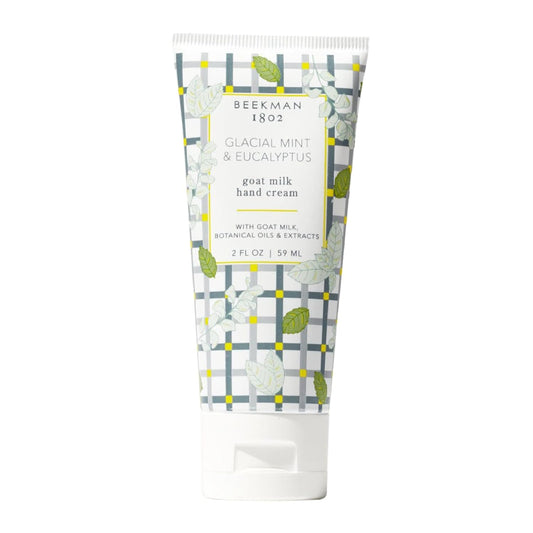 Beekman 1802 Glacial Mint & Eucalyptus Hand Cream - 2 oz - Scented - Nourishes, Hydrates & Repairs - With Goat Milk, Shea Butter & Glycerin - Non-Greasy - No Irritation - Good for Sensitive Skin