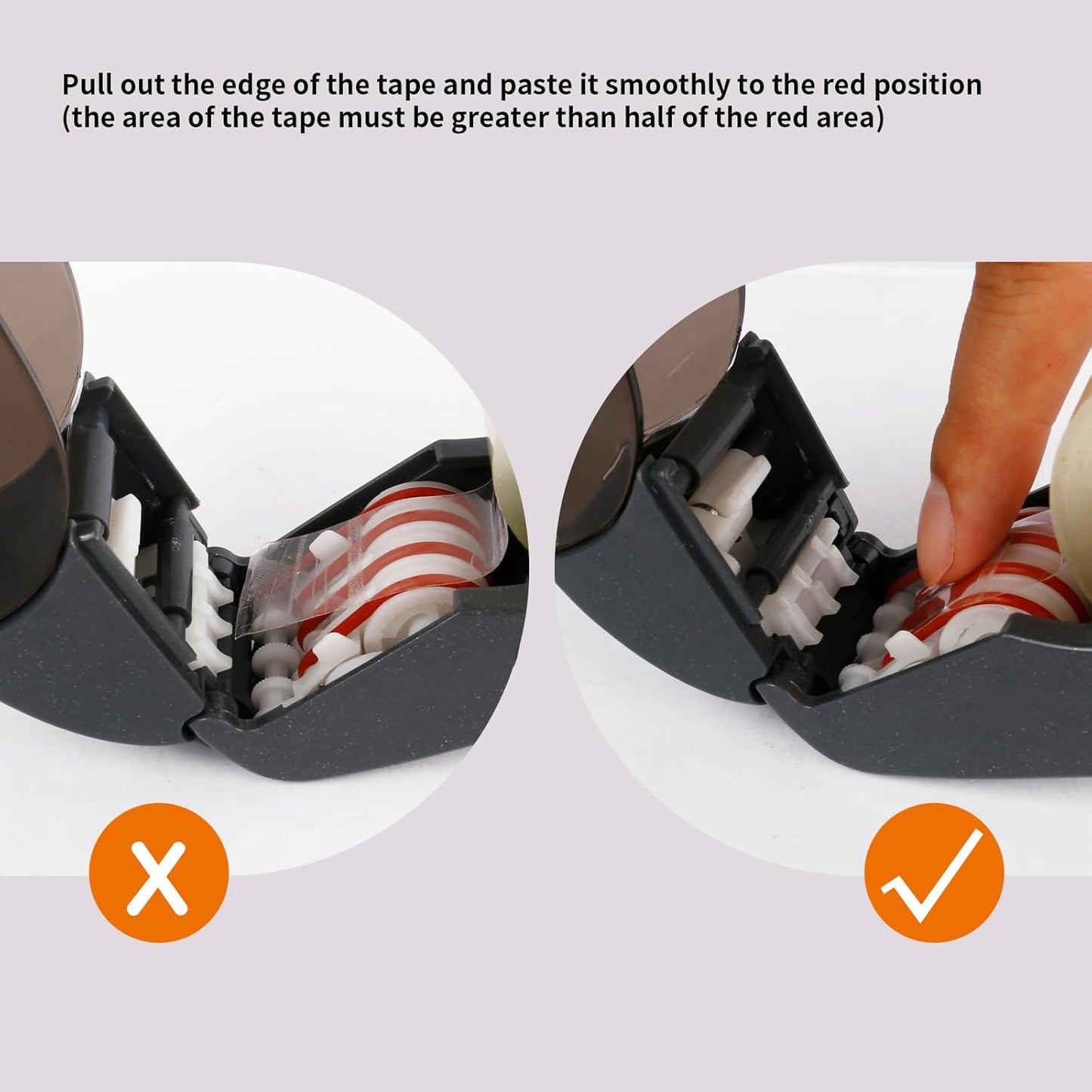 Eagle Automatic Tape Dispenser, Handheld & Portable Design, Office Tape Gun, One-Handed Operation with Safety Blade for Office, Home, DIY or Packaging (Includes 2 Free Tapes) (Gray)