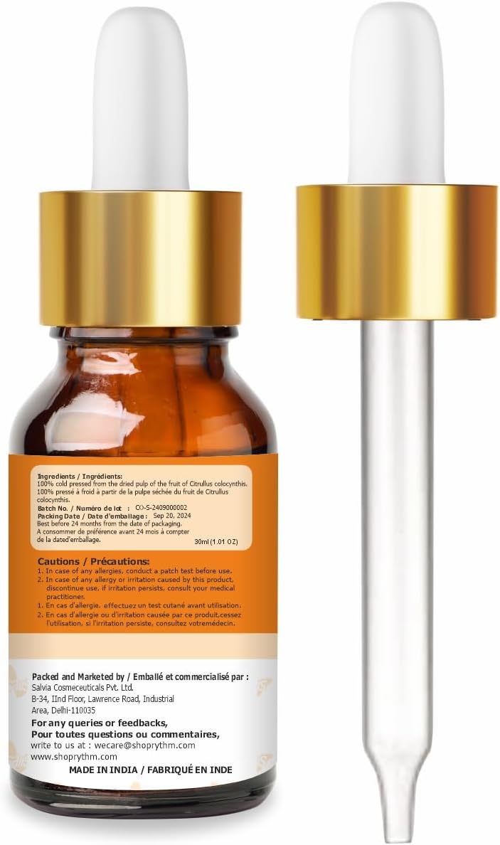 Crysalis Colocynth (Citrullus colocynthis) Oil - 1.01 Fl Oz (30ml)