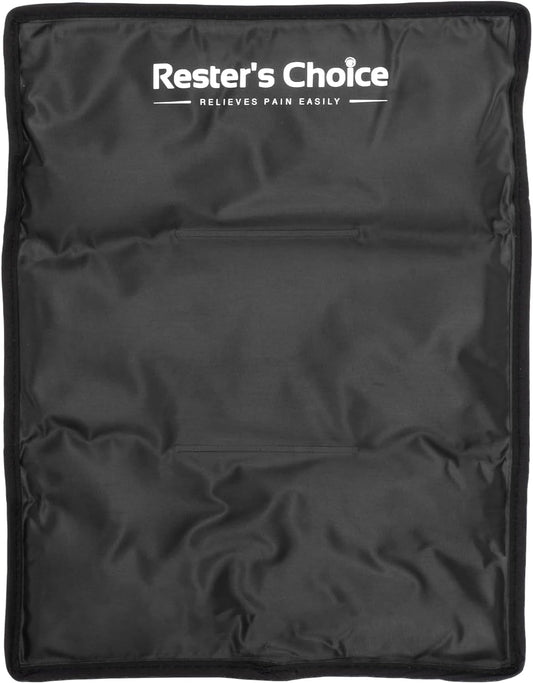 rester's choice Ice Pack for Injuries Reusable, Soft Gel Flexible - (Large: 11"x14.5") for Hip, Shoulder, Knee, Back - Comfy Cold Pack Compress for Swelling, Bruises, Surgery (Black, 1 Pack)