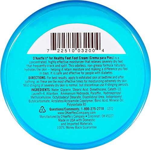 Moisturizing Gel Heel Socks or Sleeves, 2 Pairs, Pink, Large, O'keeffe's Healthy Feet Foot Cream for Cracked Heels, Callus Treatment Bundle