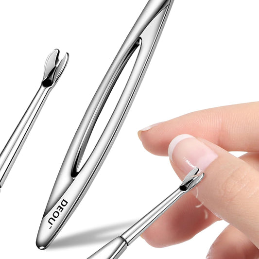 Cuticle Pusher Dead Skin Remover Stainless Steel dead skin fork cuticle trimmer Professional nail art tools Peeler Scraper Clean nail edges cuticle