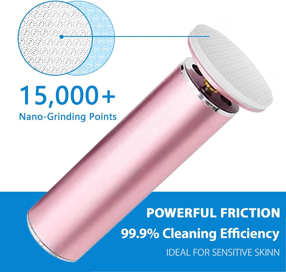 2 Pcs Nano Glass Grinding Replaceable Disc for Dermave Electric Foot Callus Remover with 60 Pieces Replaceable Round Double-Sided Adhesive Pads