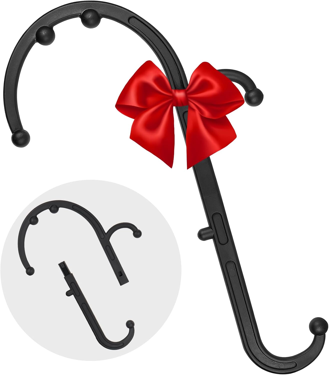 Lifelong Trigger Point Massage Tool for Pain Relief Deep Tissue, Full Body Handheld Massage Stick Hook Back Neck Shoulder Multi-Pressure Point Massager Cane for Women & Men, Black