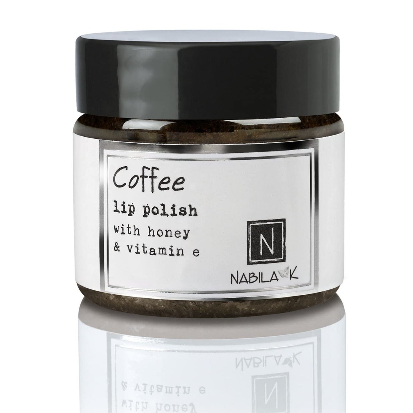 Coffee Lip Polish, 1 oz by Nabila K - Hydrating Lip Exfoliator & Moisturizer with Honey and Vitamin E for Dry and Chapped Lips - Cruelty-Free, Real Sugar, Made in USA