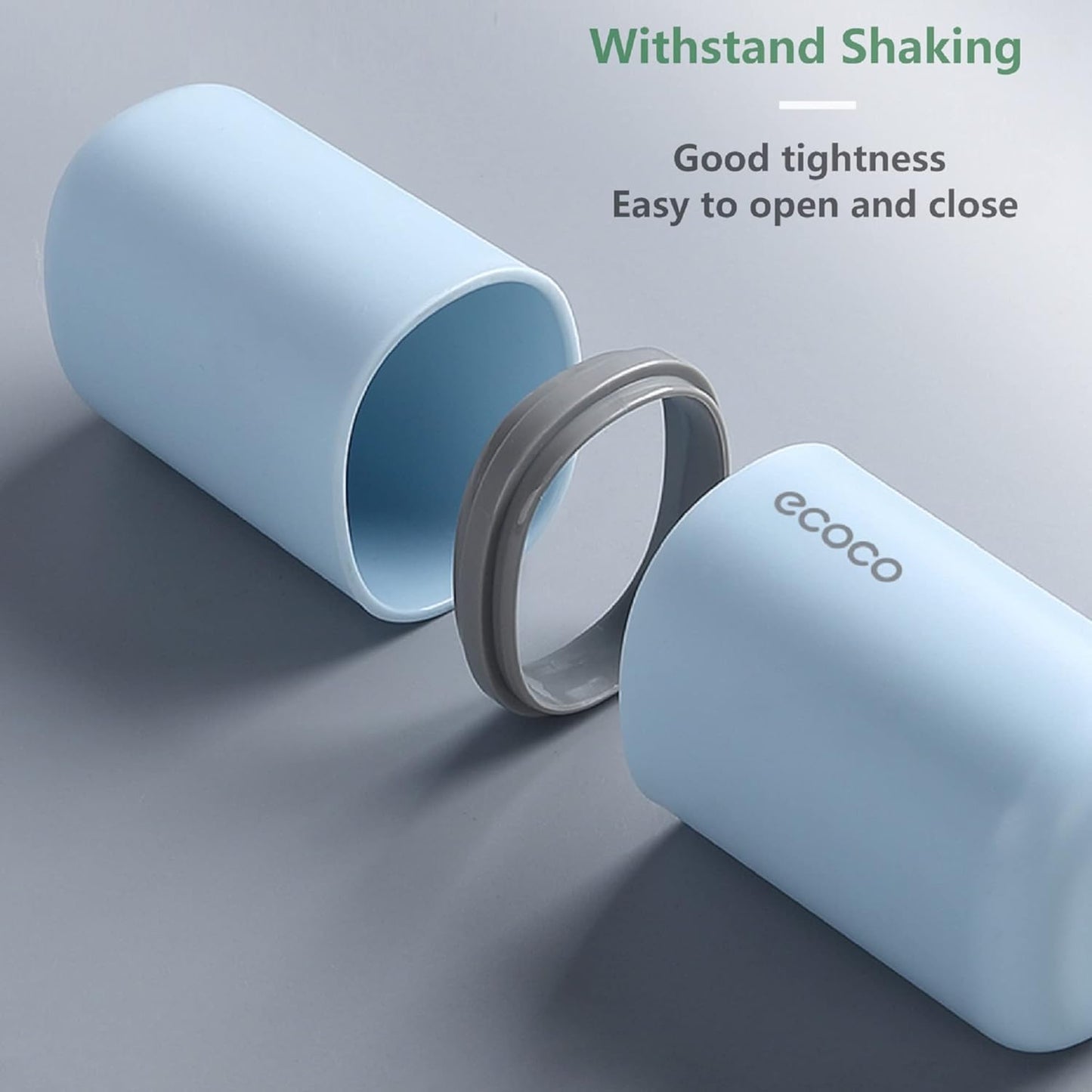 2PCS Toothbrush Travel Case,Multi-Function Portable Toothbrush Cove,Dustproof Toothbrush Holder,Suitable for Business Camping Travel or Daily Use(White + Gray)